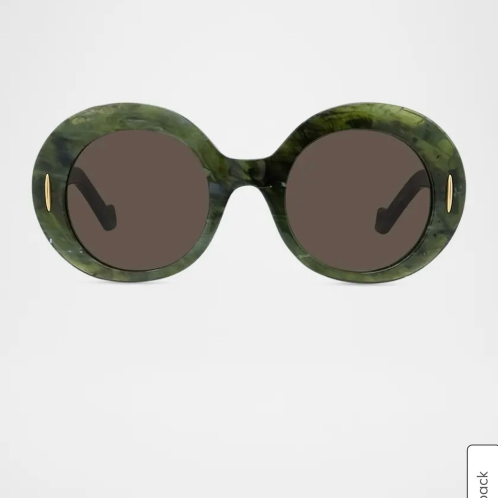 Loewe Round Anagram Sunglasses Dark Green